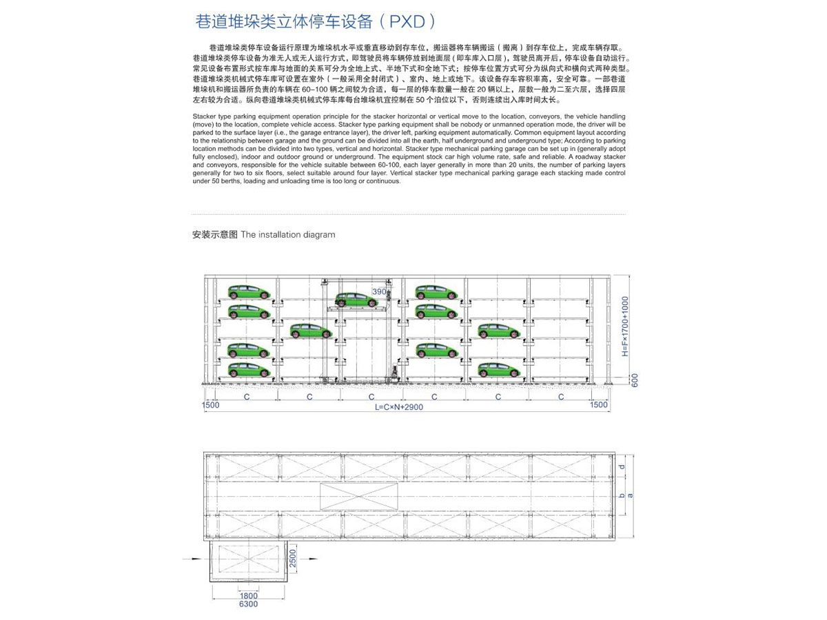 巷道堆垛类立体停车设备（PXD）
